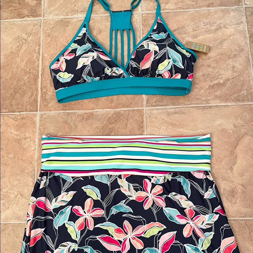 Title Nine Bikini Top and Skirt Set